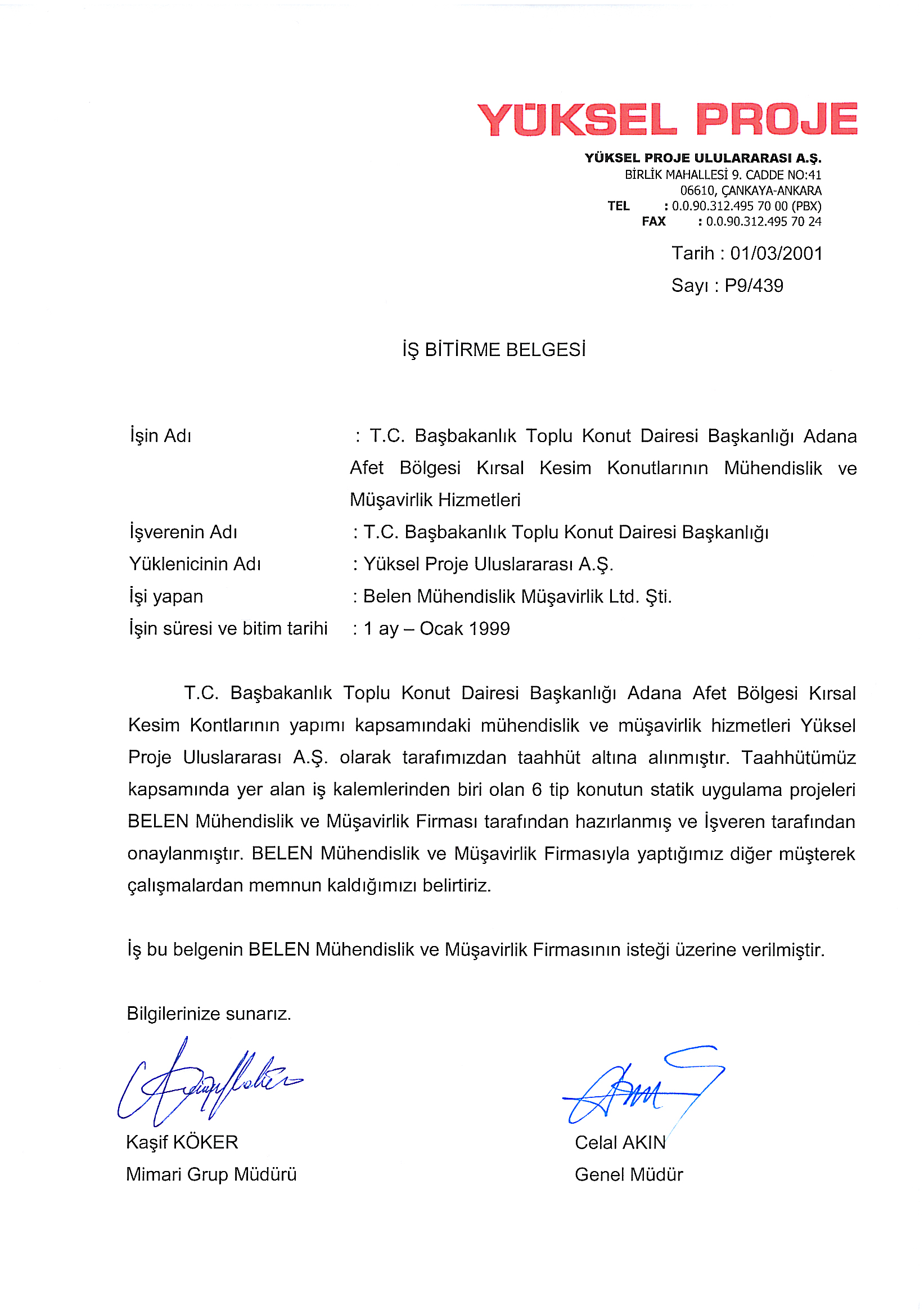 Yüksel Proje Adana Afet